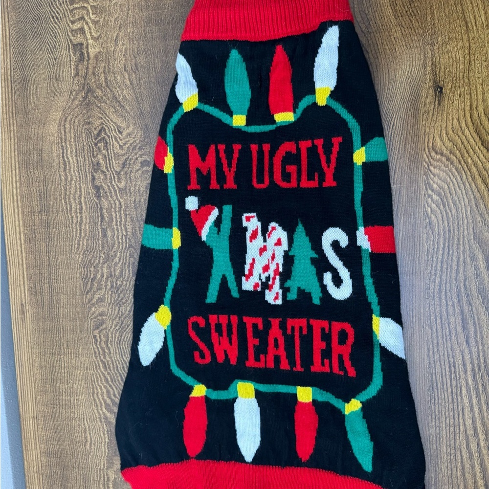 Festive Ugly Christmas Dog Sweater